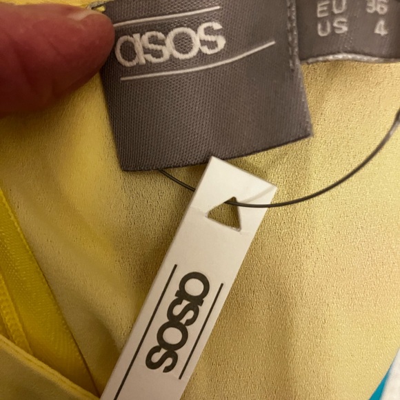 ASOS Yellow Ruffle Chiffon Blouse - Picture 4 of 4